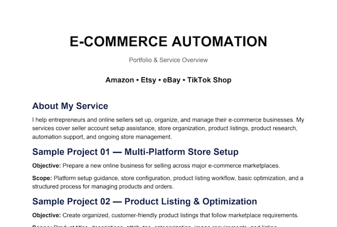 create and automate your amazon etsy ebay and tiktok shop